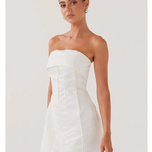 white dress. Mia Dress (PRE-ORDER)